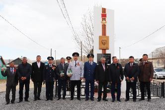 В городском поселении «Могойтуй» состоялось открытие памятной стелы в честь  Героя Советского Союза Базара Ринчино